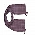 Box Checkered Designer Hijab With 4 Sided Fringe's The Border - Purple